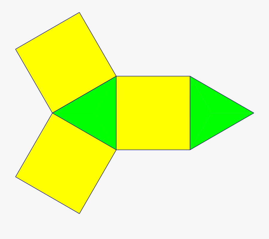 Triangular Prism Net Clipart, Transparent Clipart