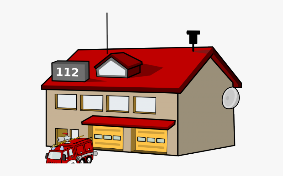 Fire Station Clipart, Transparent Clipart
