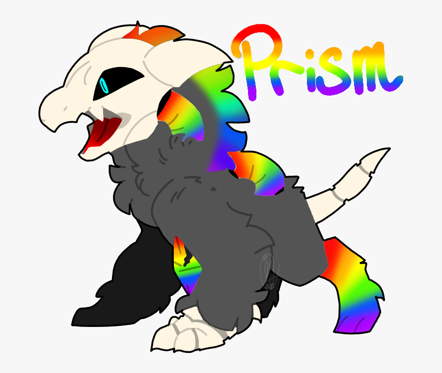 #prism #rainbow #prismoc #oc #skull #skullfur #skullfurry - Cartoon, Transparent Clipart