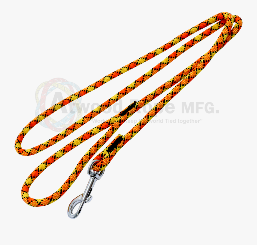 3/8 Yellow W/ Neon Orange & Black Rope Leash - Chain, Transparent Clipart