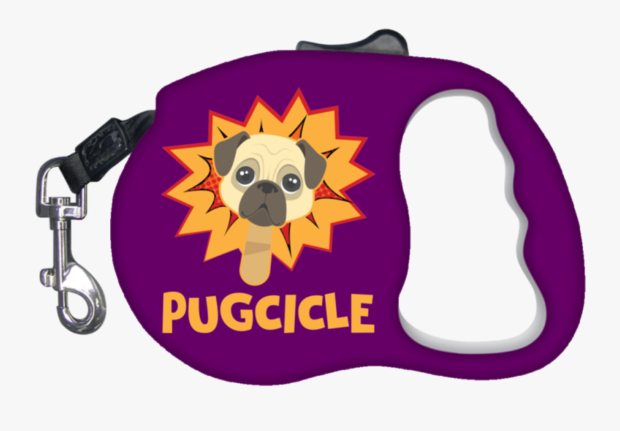 Pug Retractable Dog Leash - Leash, Transparent Clipart