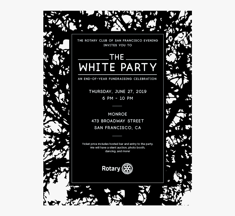 Black And White Party Background, Transparent Clipart