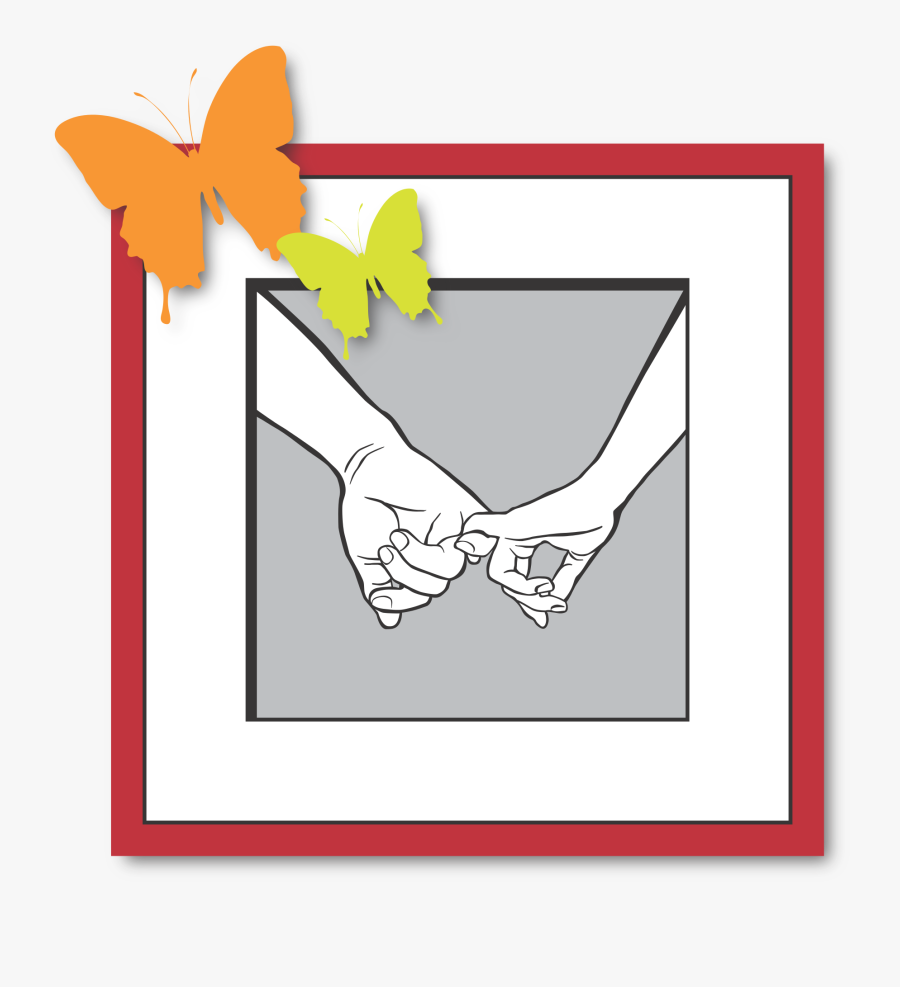 Love Hands Keep Butterfly Png Image - Vẽ Tay Hình Móc Ngoéo, Transparent Clipart