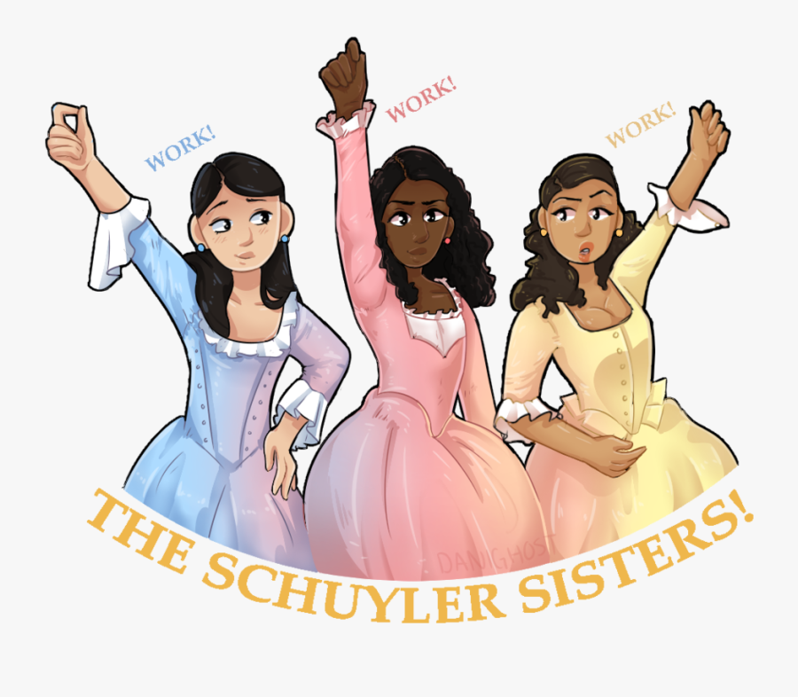 Hamilton Fans Sure Love The Schyler Sisters - Hamilton Fanart The Schuyler Sisters, Transparent Clipart