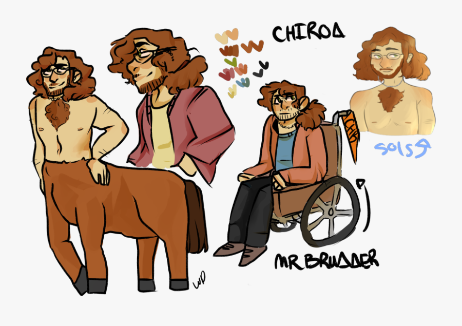 Thanks Again To @crashandburrnart And @tweep-draws - Percy Jackson Cartoon Character Chiron, Transparent Clipart