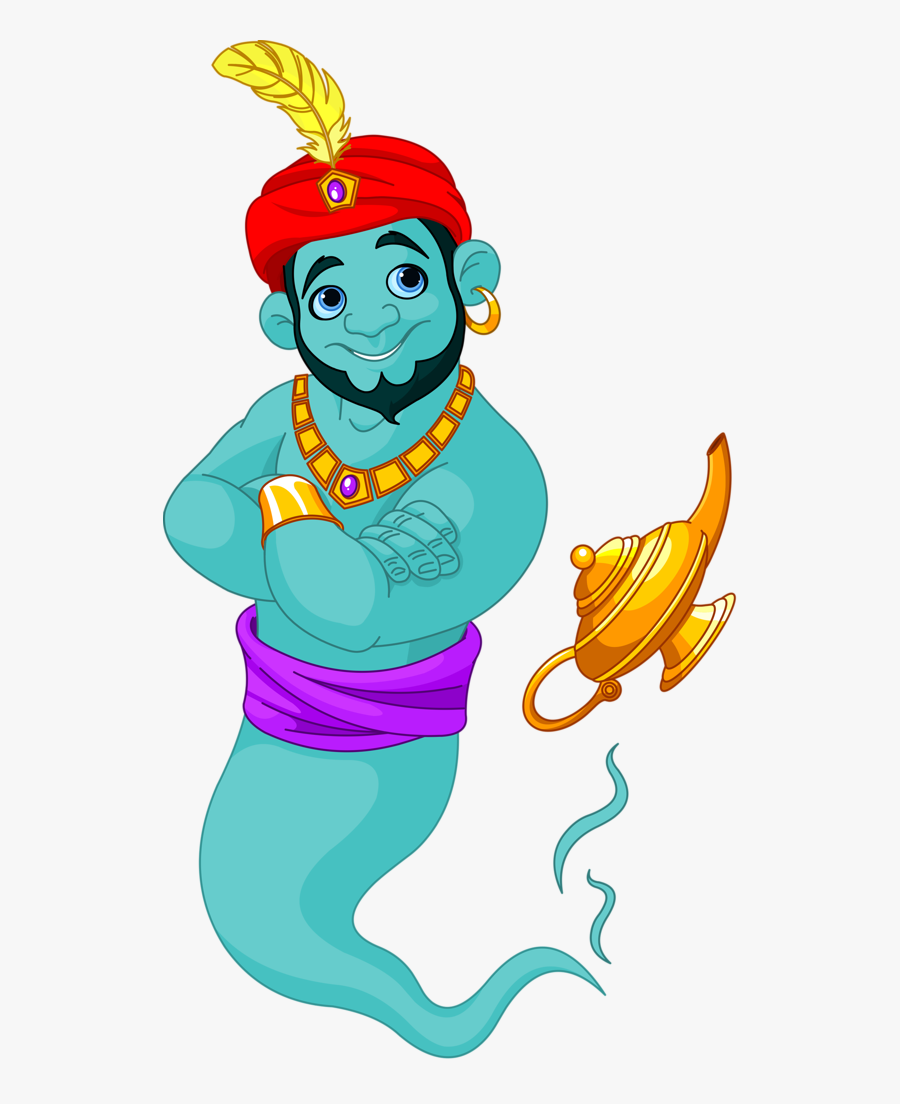 Fishing Clip Genie - Alladins Genie Vector, Transparent Clipart