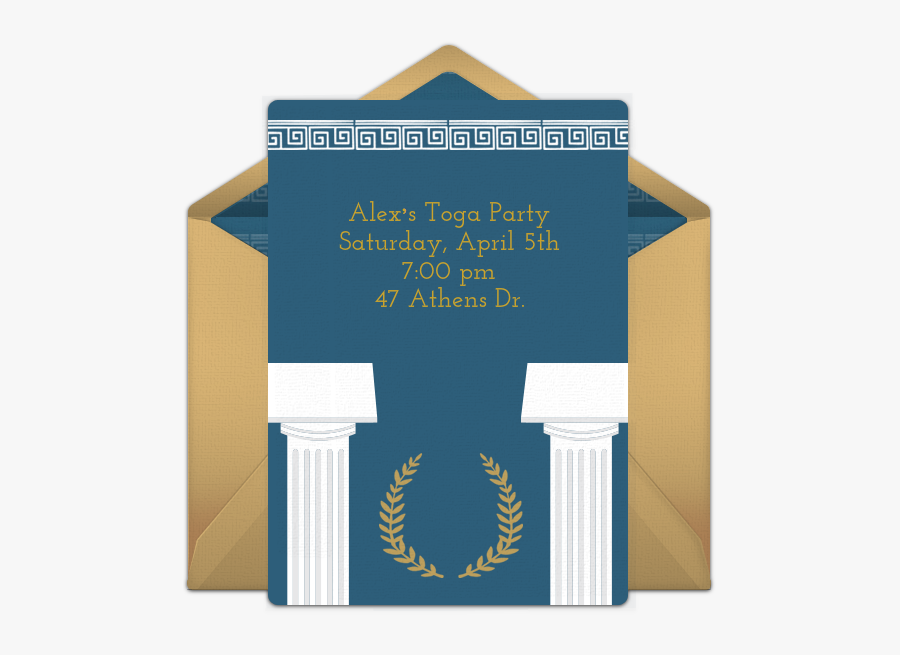 Transparent Toga Clipart - Toga Party Invitations, Transparent Clipart