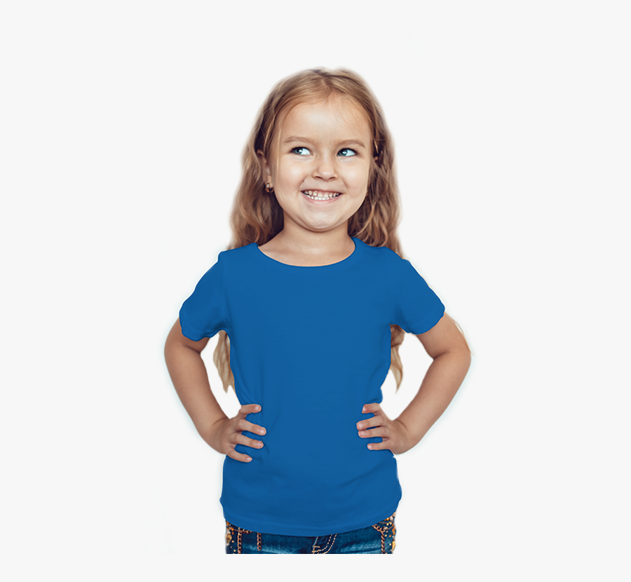 Personalised Girls T-shirt - Blue T Shirt For Girls, Transparent Clipart