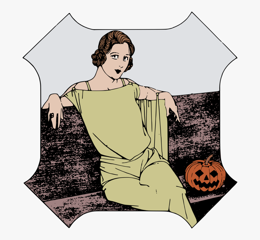 Watch Clipart Relaxed Girl - Halloween, Transparent Clipart