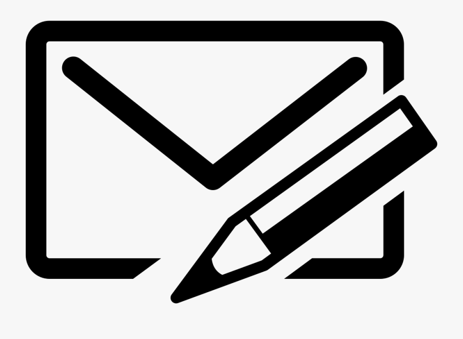 Mail Svg Clipart Black - Vector Carta, Transparent Clipart