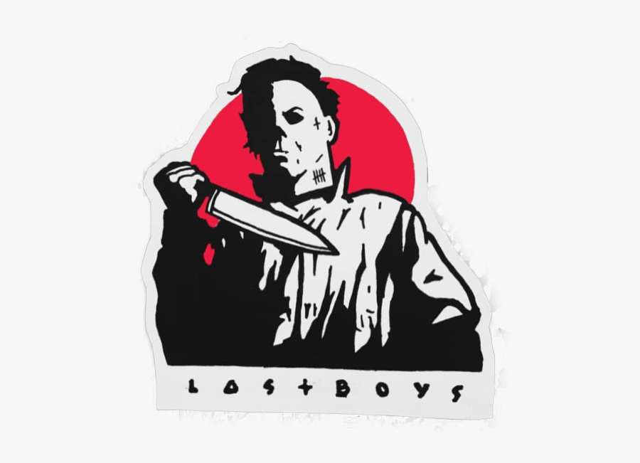 #stickergang #lost #boys #michael #myers #knife #serial - Illustration, Transparent Clipart