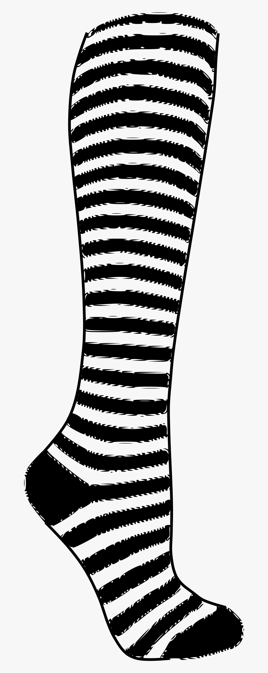 Clipart Socks Long Sock - Striped Clip Art Socks, Transparent Clipart