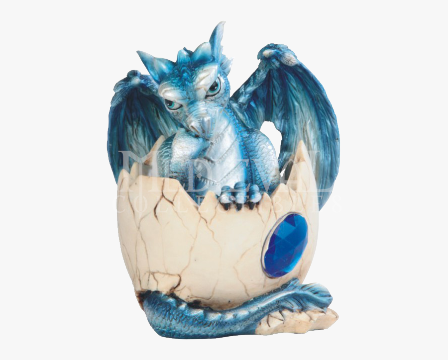 Sapphire Statue Png - Blue Dragon In Egg, Transparent Clipart