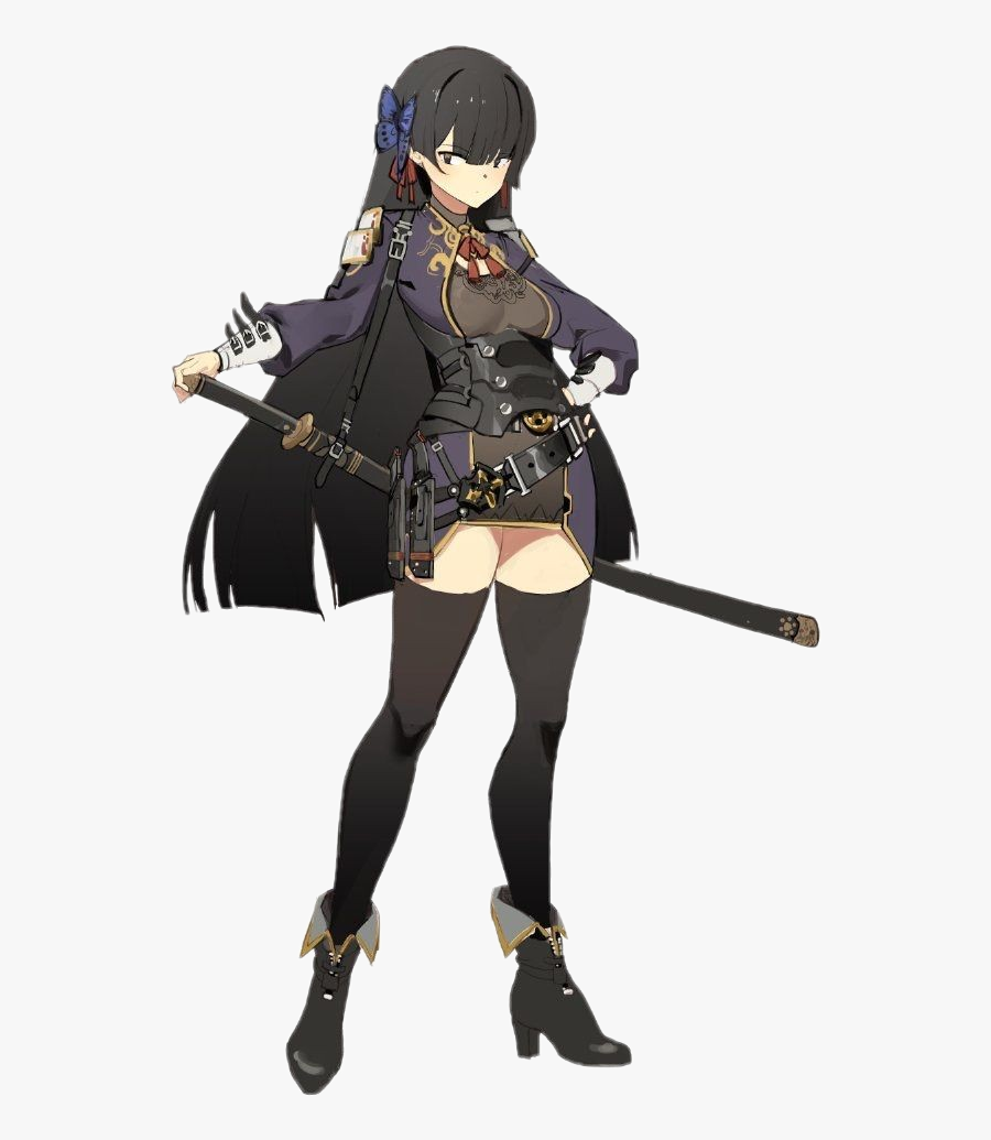 Anime Animegirl Samurai Sword Katana Modern Black Black Hair Anime Girl With Sword Free Transparent Clipart Clipartkey
