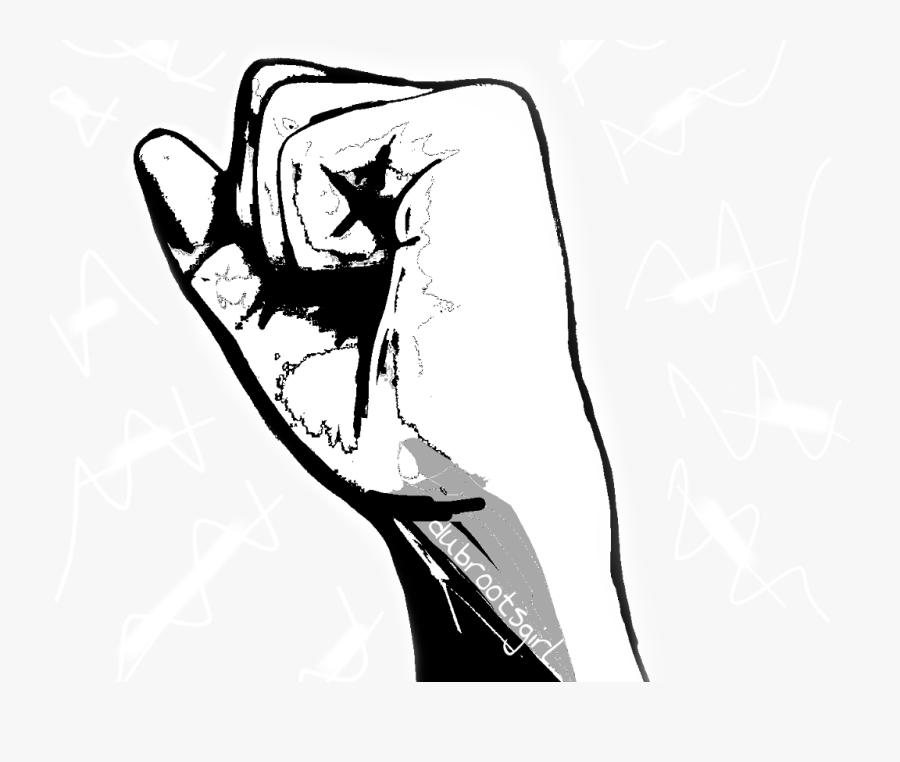 #poing #force #rebellion #main #hand #blackandwhite - Illustration, Transparent Clipart