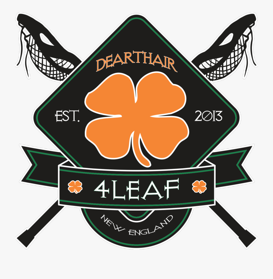 4 Leaf Lacrosse Logo, Transparent Clipart
