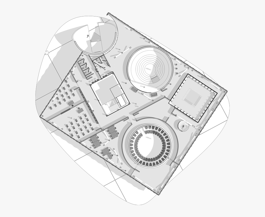 Planetarium Plan, Transparent Clipart