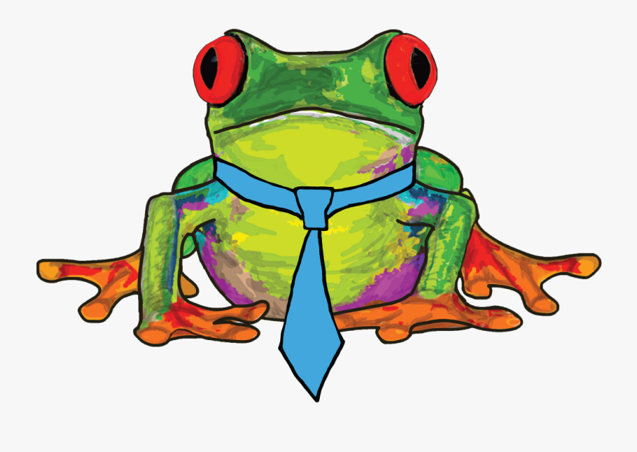 Frogs Clipart Tired - Red-eyed Tree Frog, Transparent Clipart