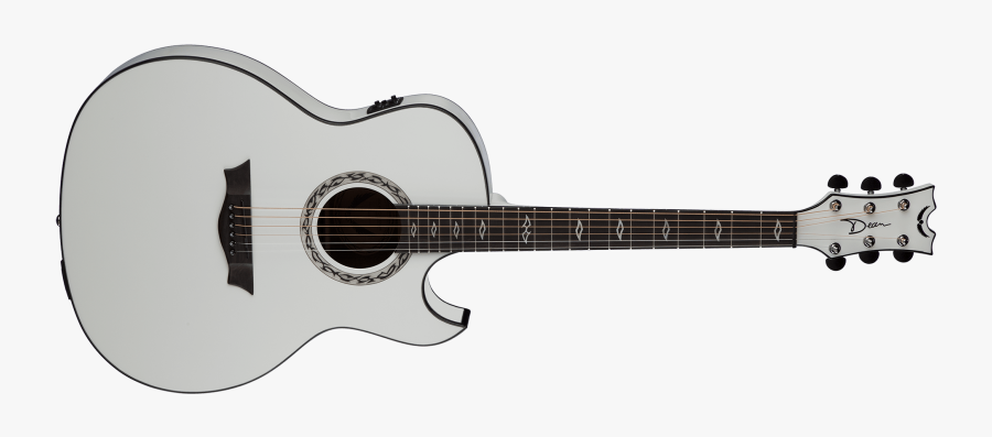 Guitar Black And White Png - Dean Exhibition Acoustic Guitar, Transparent Clipart