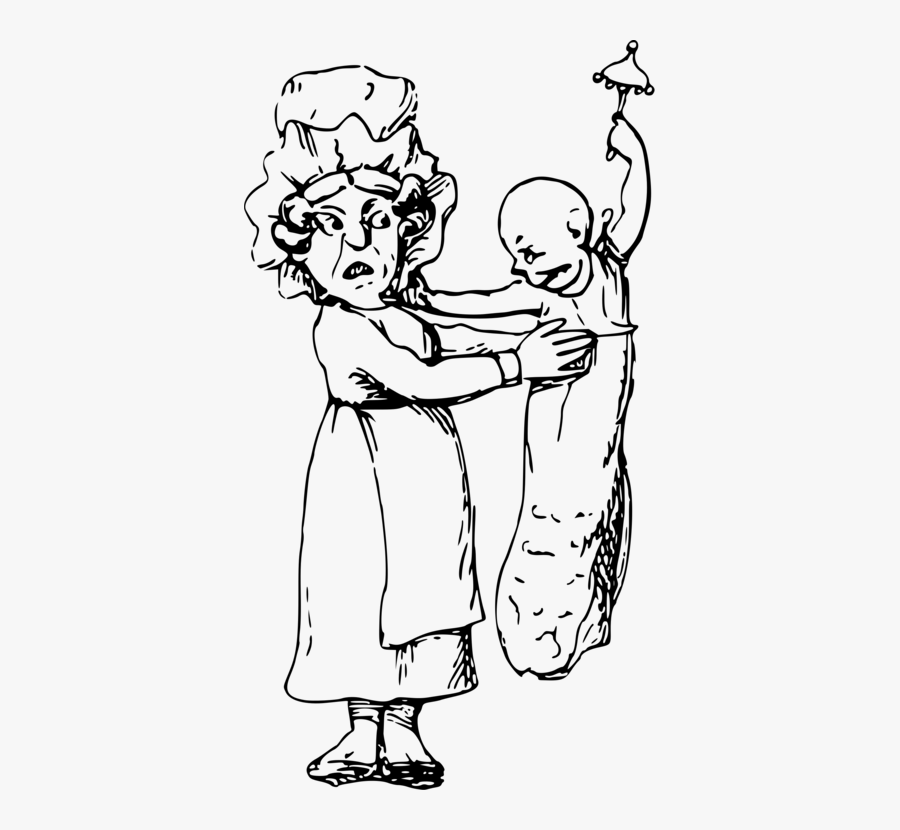 Transparent Nanny Clipart - Nanny Clipart Black And White, Transparent Clipart