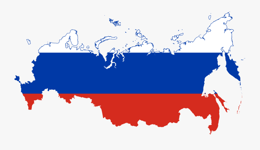 Russia Map Flag Png, Transparent Clipart