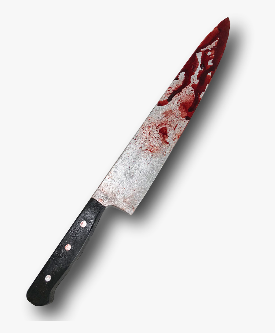 Fake Bloody Myers Kitchen Knife Weapon Halloween Costume - Utility Knife, Transparent Clipart