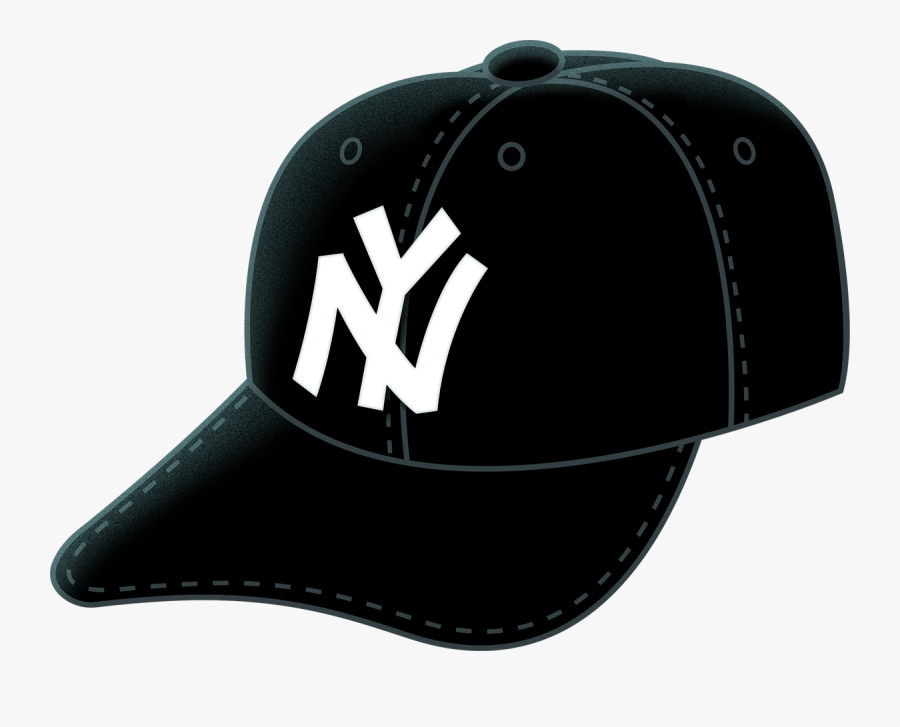 Cartoon Yankees Baseball Hat, Transparent Clipart