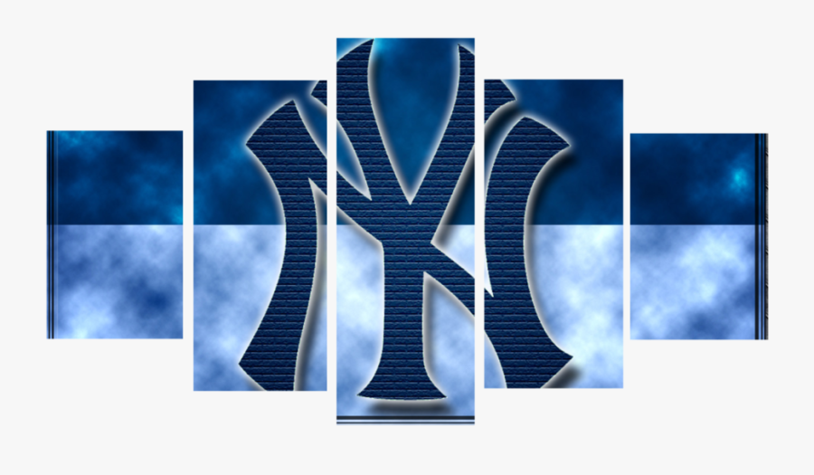 Hd Printed Ny Yankees Logo 5 Pieces Canvas - Ny Yankees Cool Logos, Transparent Clipart