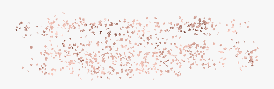 Transparent Gold Confetti Clipart - Rose Gold Confetti Transparent Background, Transparent Clipart