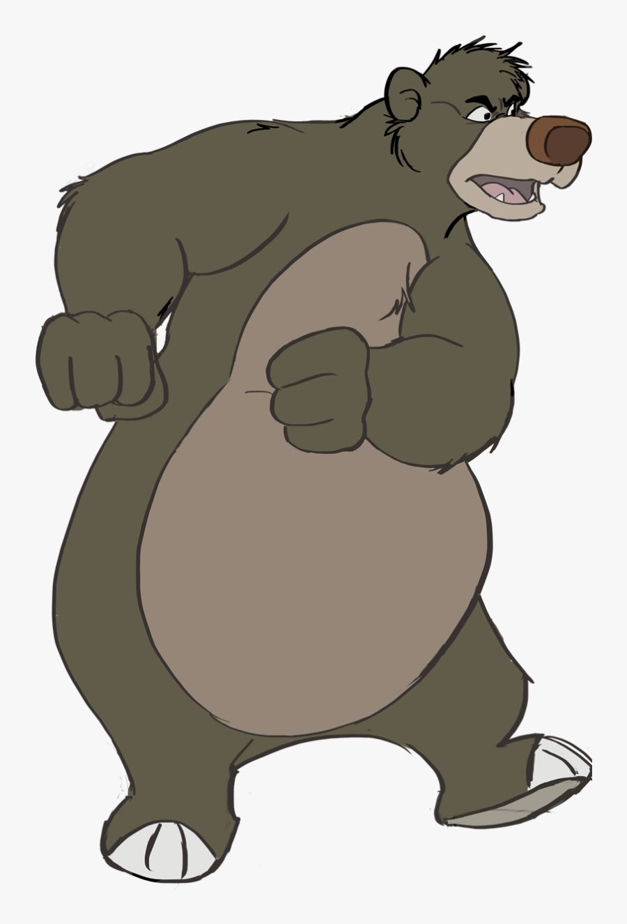 Baloo The Jungle Book Mowgli Cartoon Bagheera - Mowgli Bagheera Baloo Jungle Book Characters, Transparent Clipart