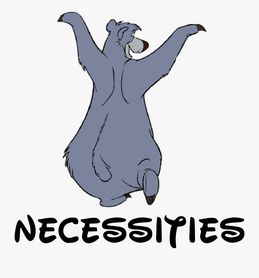 Baloo The Jungle Book Mowgli The Paper Bag Princess - Bare Necessities Clip Art, Transparent Clipart