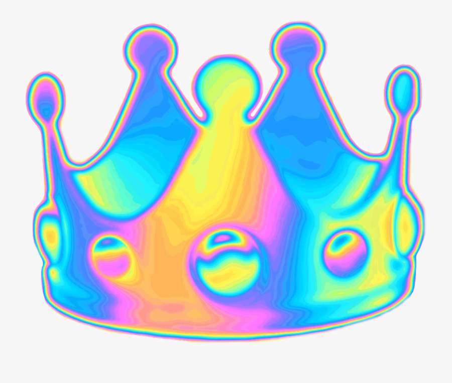 #holographic #holo #crown #emoji #queen #random #funny - Crown Emoji Background Transparent, Transparent Clipart