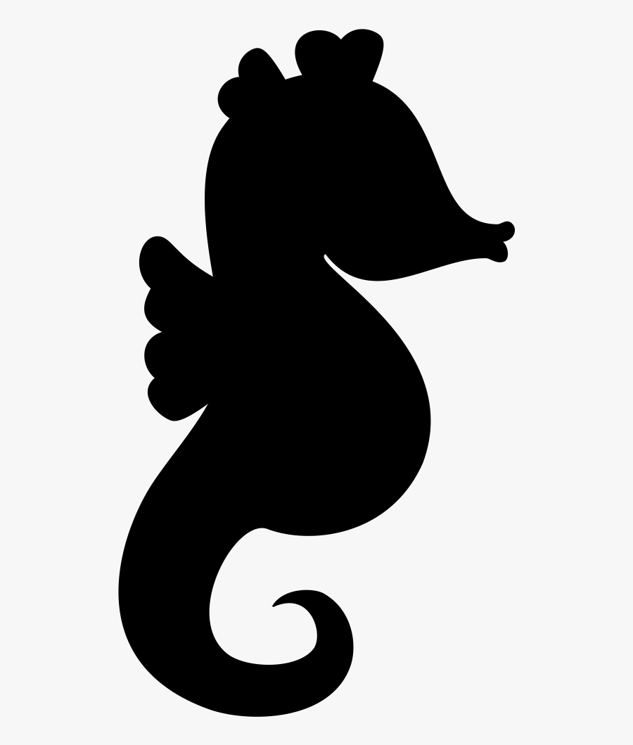 Seahorse Clip Art Character Silhouette Fiction - Caballitos De Mar En Siluetas, Transparent Clipart