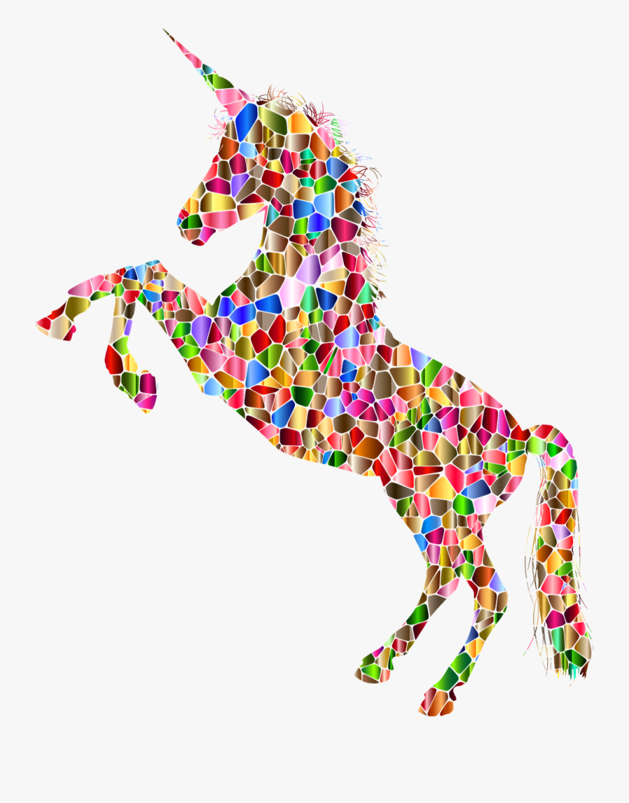 Unicorn Silhouette Rainbow, Transparent Clipart
