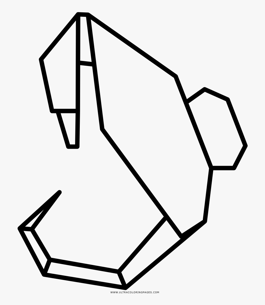 Seahorse Coloring Page - Line Art, Transparent Clipart