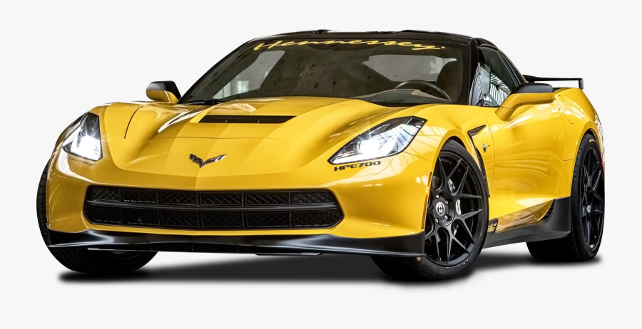 Yellow Corvette Png, Transparent Clipart