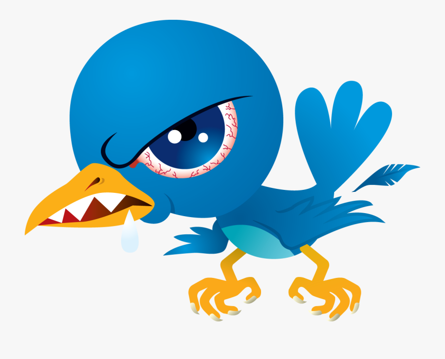 Angry Bird - Angry Twitter Logo, Transparent Clipart