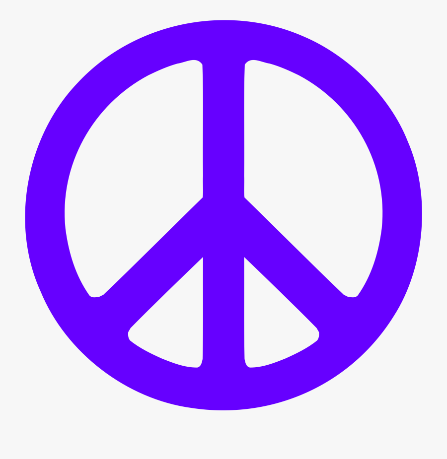 Electrical Symbols - Purple Peace Symbol, Transparent Clipart
