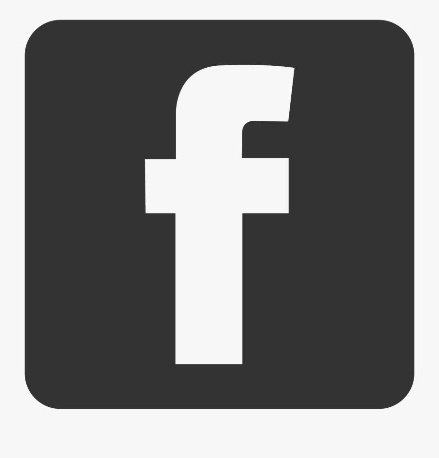 Black Facebook Logo Vector, Transparent Clipart