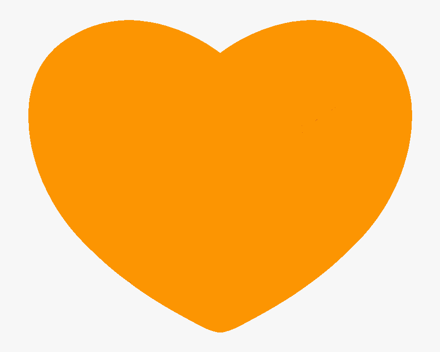 Heart Emoji Orange Computer Icons Clip Art - Orange Heart, Transparent Clipart