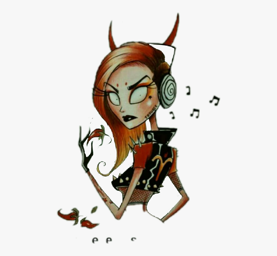 #zodiac #aries #demon #cool - Signs As Tim Burton, Transparent Clipart