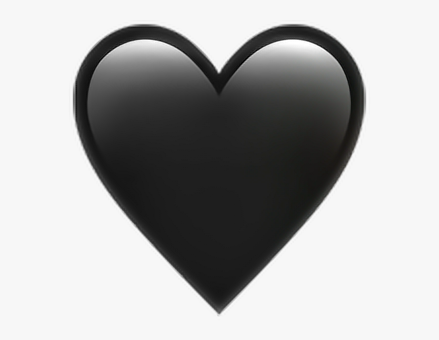 Transparent Facebook Emoji Png - Black Heart Emoji Whatsapp, Transparent Clipart