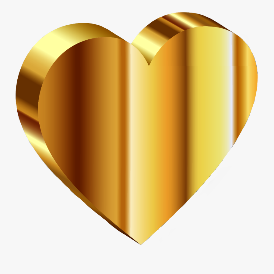 Heart Of Gold Png, Transparent Clipart