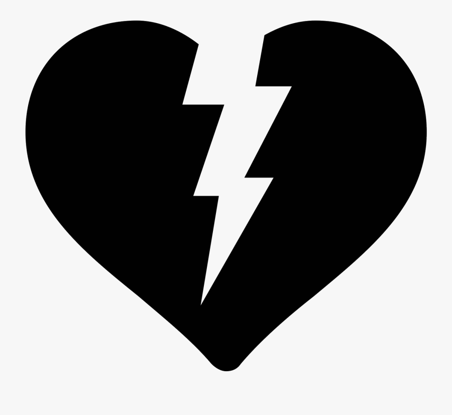 Broken Heart Symbol Computer Icons - Black Heart Broken Emoji, Transparent Clipart