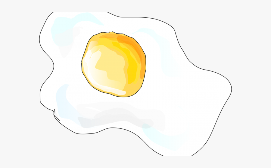 Cartoon Fried Egg, Transparent Clipart