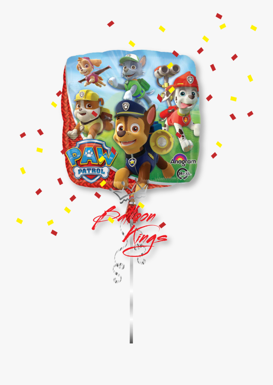 Paw Patrol Group - Paw Patrol Mylar Balloon, Transparent Clipart