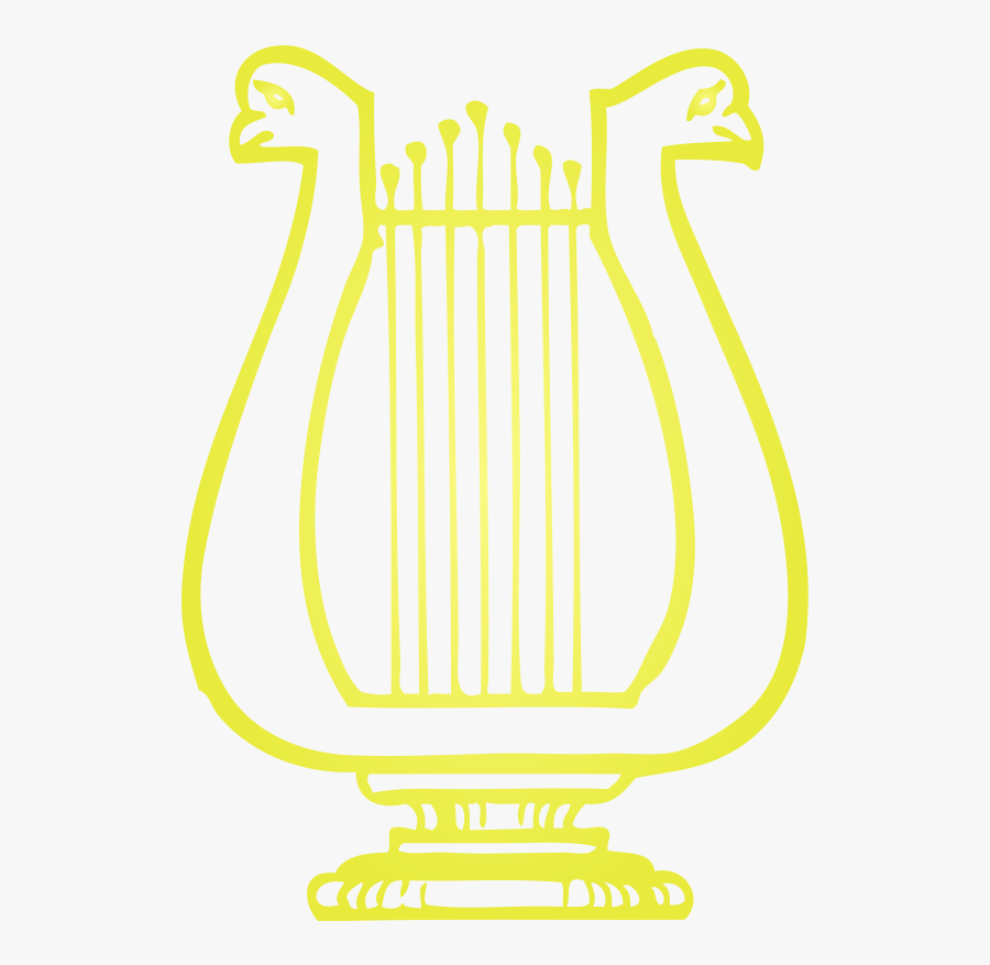 Golden Lyre - Illustration, Transparent Clipart