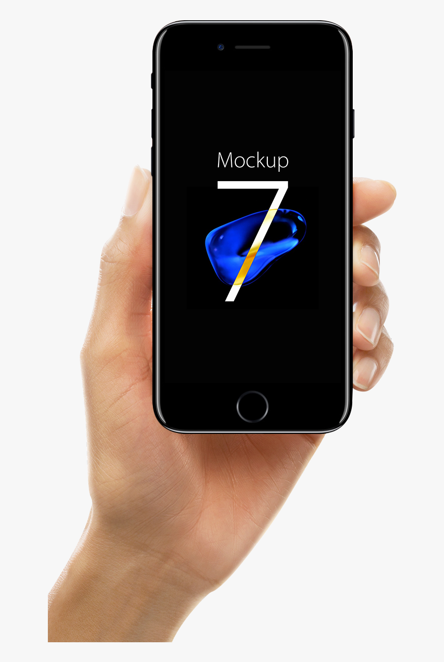 Iphone 6 Mockup Graphic Design - Mockup Hand Phone Png, Transparent Clipart