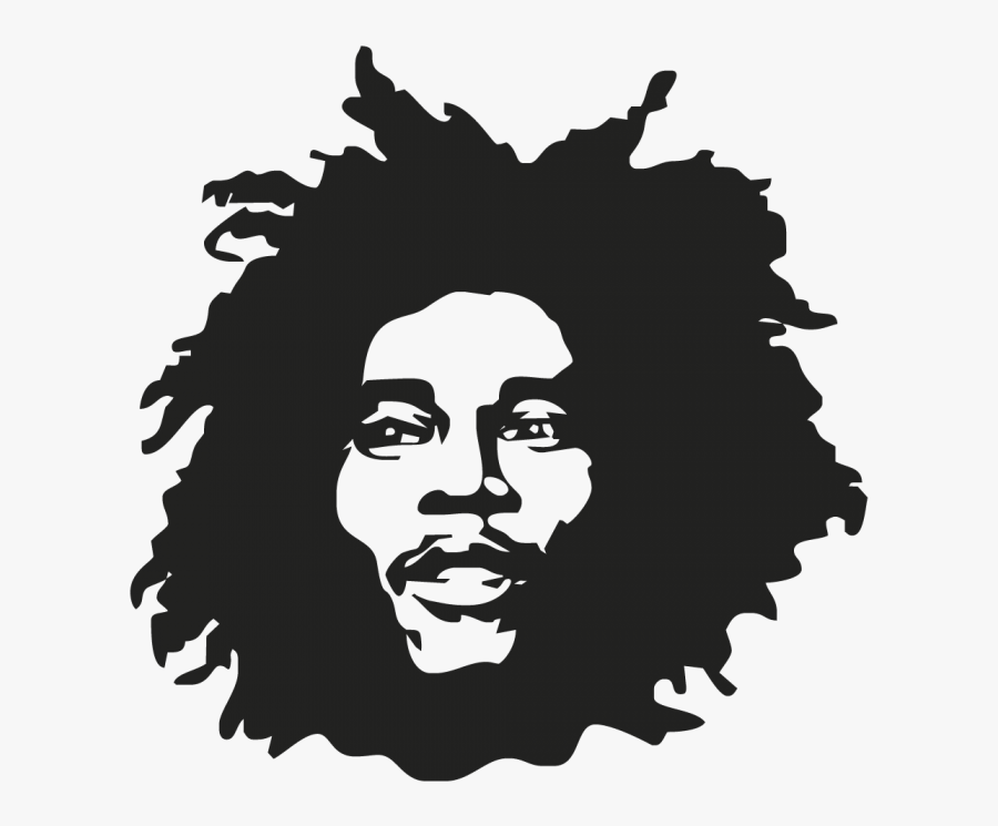 Bob Marley Silhouette Musician Drawing - Bob Marley, Transparent Clipart