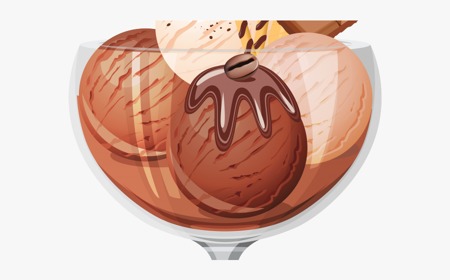 Sundae Clipart Transparent Background - Sundae Ice Cream Vector Png, Transparent Clipart